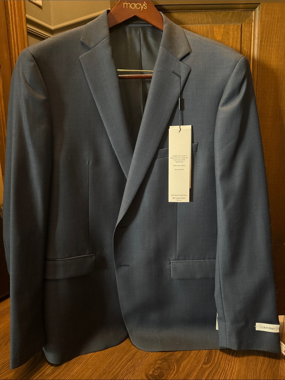 Calvin Klein Men's Dark Navy Two-Button Suit Jacket size 48R